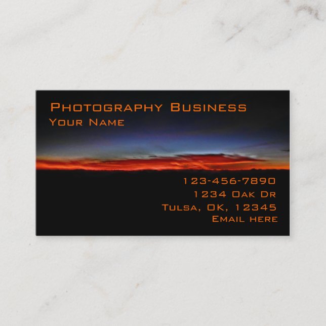 Tarjetas de visita de personalizable de fotografía (Anverso)