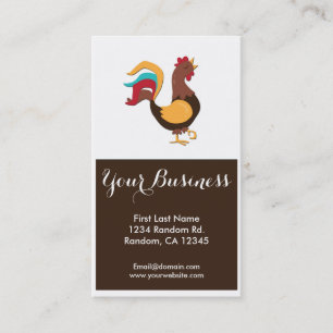 Tarjetas de visita de personalizable de gallo marr