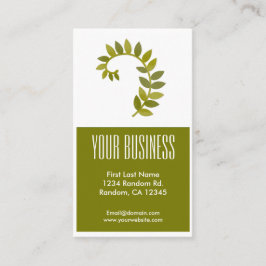 Tarjetas de visita de personalizable de hojas curv