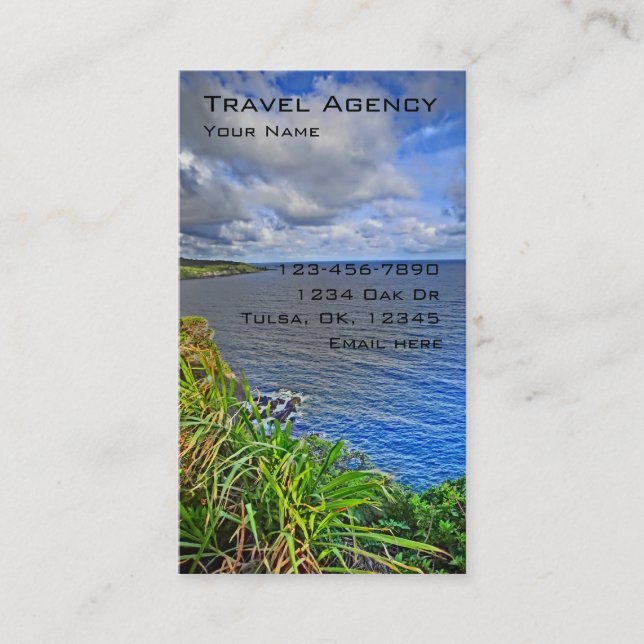 Tarjetas de visita de personalizable de playa de l (Anverso)