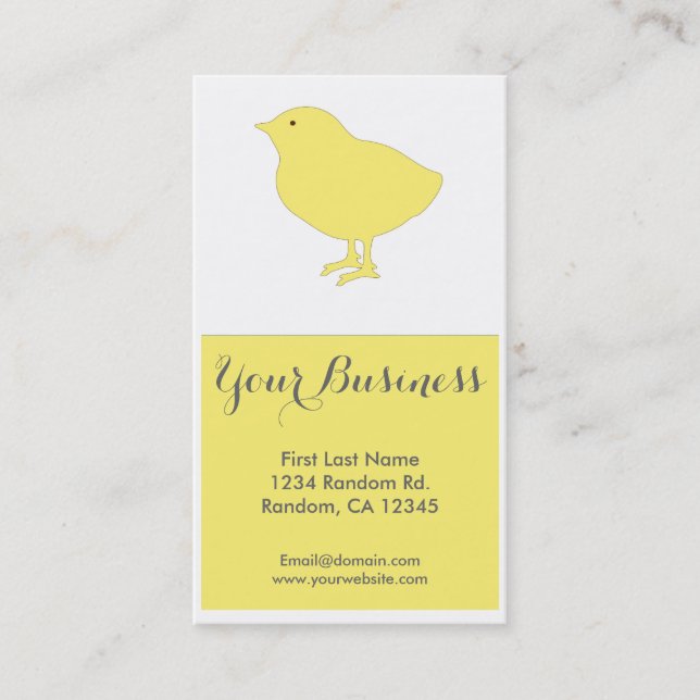 Tarjetas de visita de personalizable de pollo amar (Anverso)