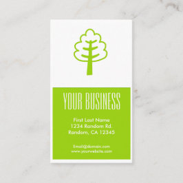 Tarjetas de visita de personalizable verde simple