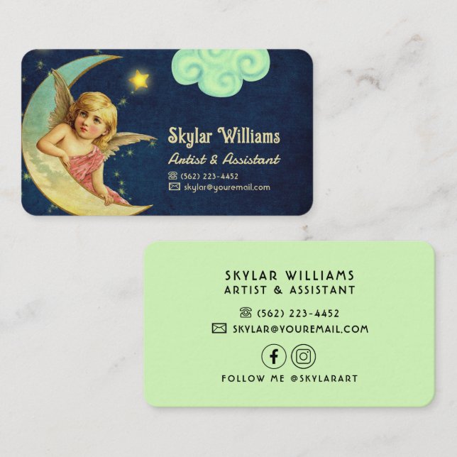 Tarjetas de visita de Personalizado Ángel Celestia (Anverso / Reverso)