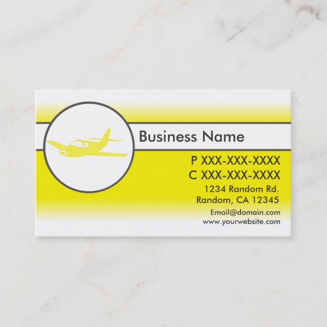 Tarjetas de visita de personalizado de avión amari (Anverso)