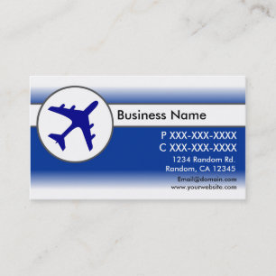 Tarjetas de visita de personalizado de avión con m