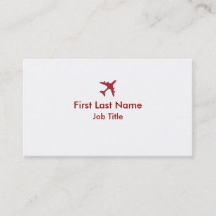 Tarjetas de visita de personalizado de avión simpl