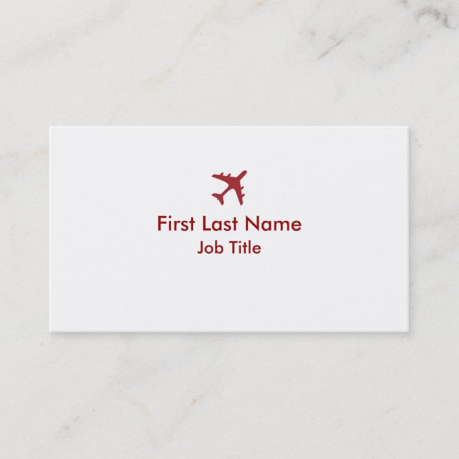 Tarjetas de visita de personalizado de avión simpl (Anverso)