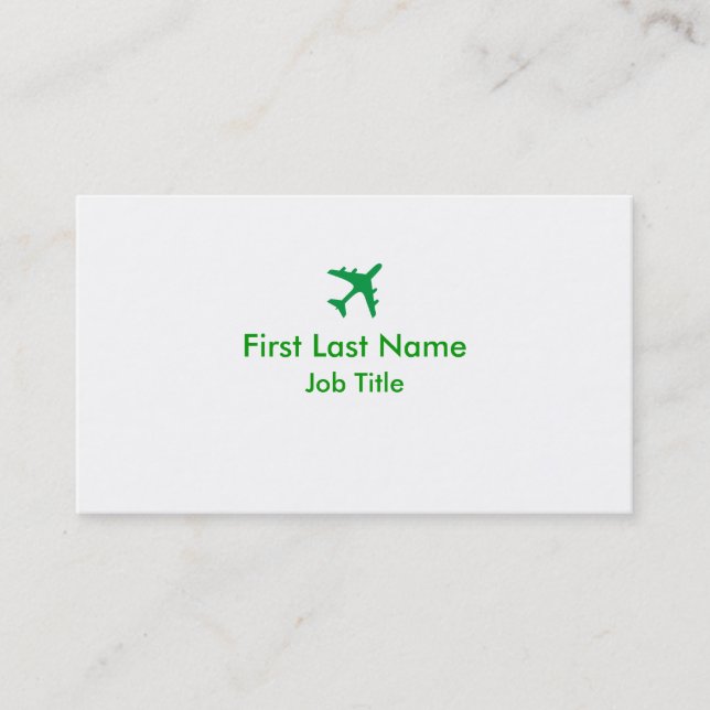 Tarjetas de visita de personalizado de avión simpl (Anverso)
