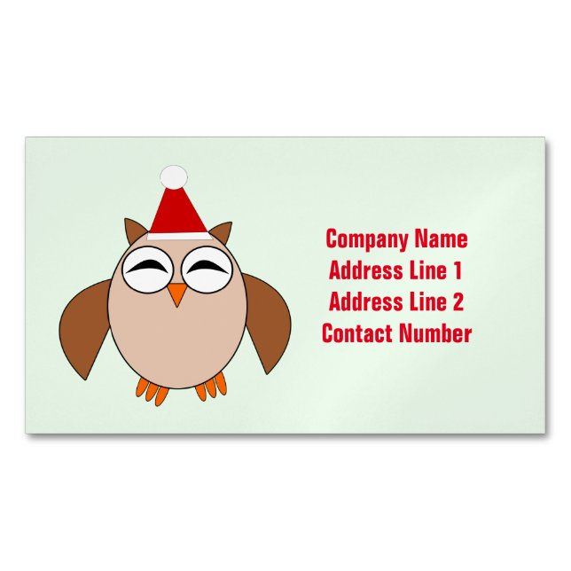 Tarjetas de visita de Personalizado de búho de Nav (Anverso)