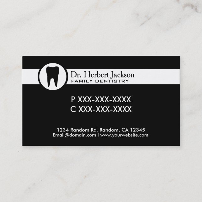 Tarjetas de visita de personalizado de dentista si (Anverso)