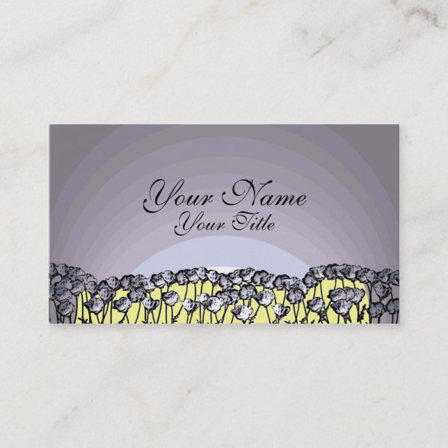 Tarjetas de visita de personalizado de flores de a (Anverso)