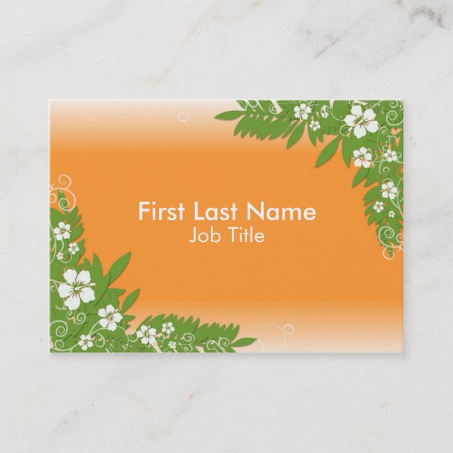 tarjetas de visita de personalizado de flores de h (Anverso)
