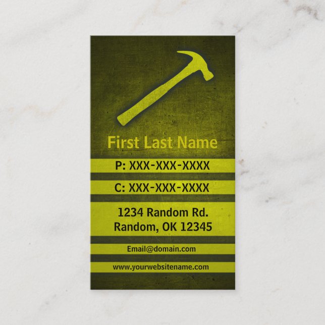 Tarjetas de visita de personalizado grunge de herr (Anverso)