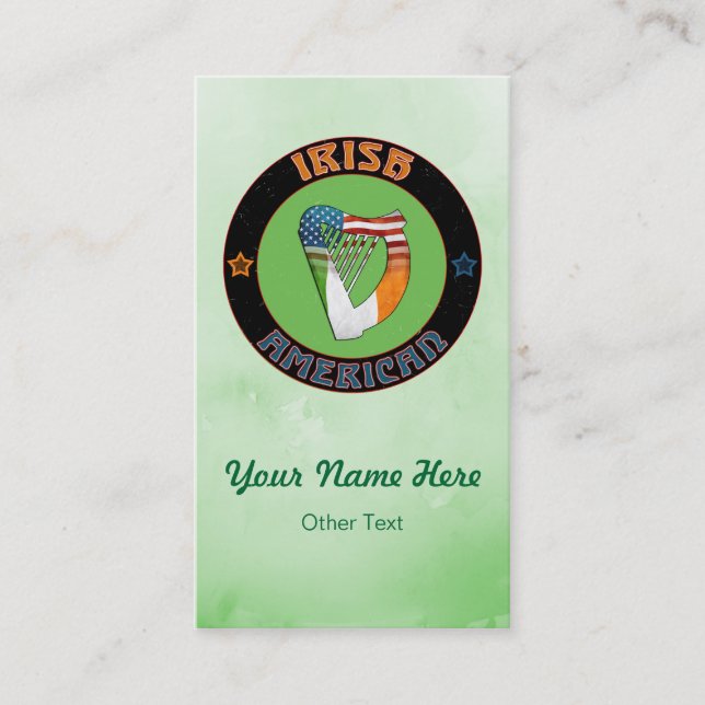 Tarjetas de visita de Personalizado Harp de Irland (Anverso)
