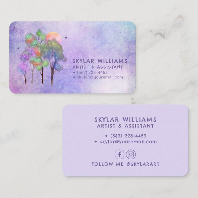 Tarjetas de visita de Personalizado Magic Forest (Anverso / Reverso)