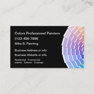Tarjetas de visita de pintor profesional Coloridas