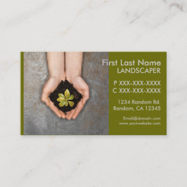 Tarjetas de visita de plantas verdes