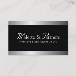 Tarjetas de visita de plata y negras