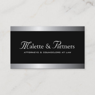 Tarjetas de visita de plata y negras