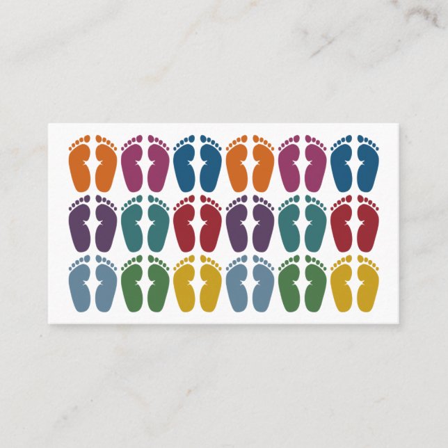 Tarjetas de visita de podiatrista de pies cúbierto (Anverso)