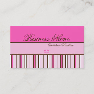 Tarjetas de visita de princesa Pink Little Crown