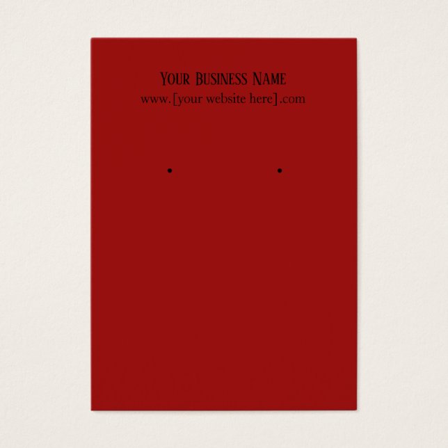 Tarjetas de visita de profesionales rojas (Frente)