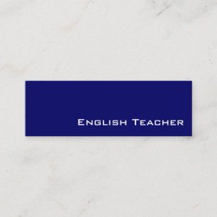 Tarjetas de visita de profesores de inglés blanco