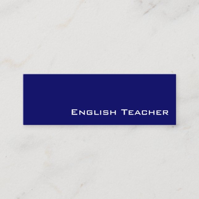 Tarjetas de visita de profesores de inglés blanco  (Anverso)