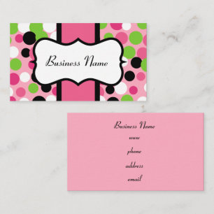 Tarjetas de visita de puntos de conexión rosa y li