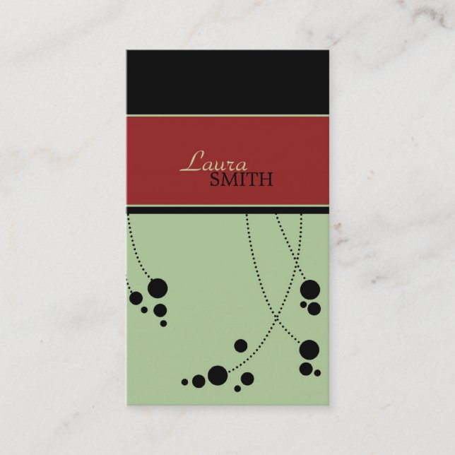 Tarjetas de visita de puntos divertidos (Anverso)