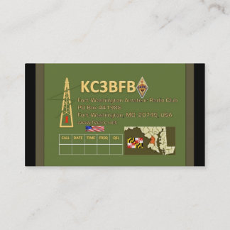 Tarjetas de visita de radio aficionadas del club