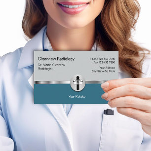 Tarjetas de visita de radiología médica