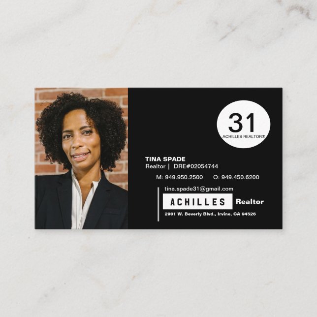 Tarjetas de visita de Real Estate Realtor (Anverso)