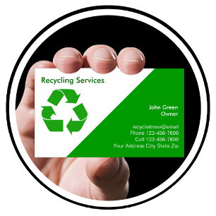 Tarjetas de visita de reciclaje