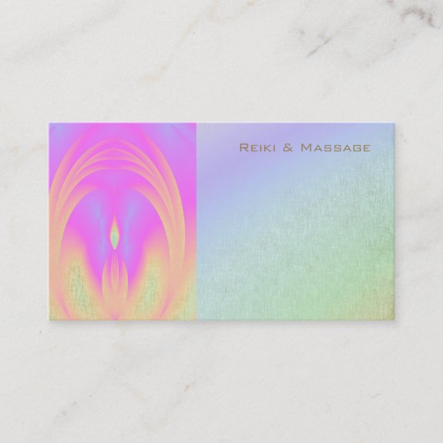 Tarjetas de visita de Reiki del arco iris del (Anverso)