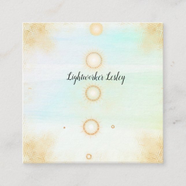 Tarjetas de visita de Reiki Healer Sun para trabaj (Anverso)