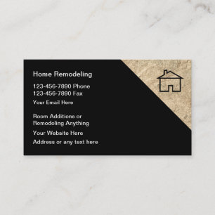 Tarjetas de visita de remodelado caseras