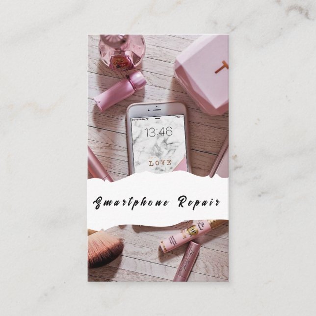 Tarjetas de visita de reparación de teléfono móvil (Anverso)