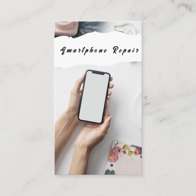 Tarjetas de visita de reparación de teléfono móvil (Anverso)