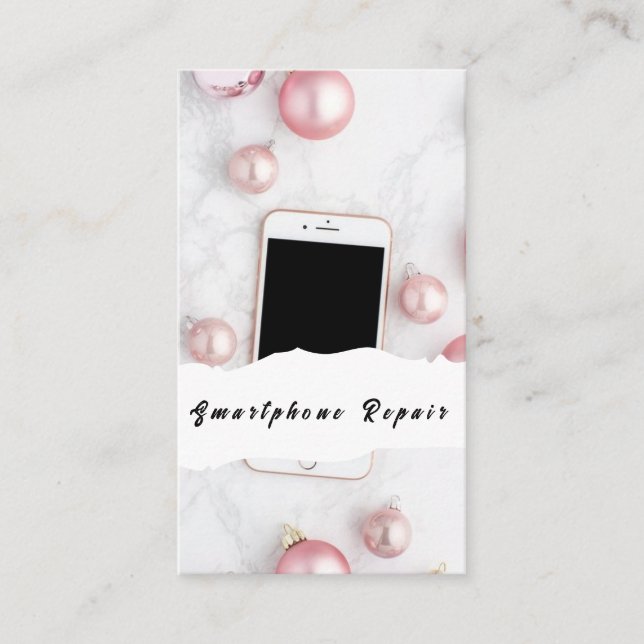 Tarjetas de visita de reparación de teléfono móvil (Anverso)