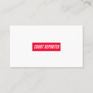 Tarjetas de visita de reportero judicial
