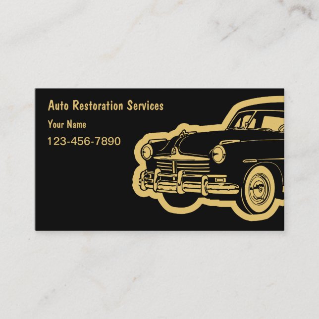 Tarjetas de visita de restauración automática (Anverso)