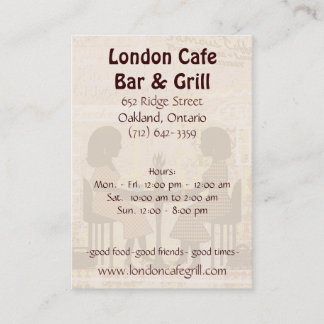 Tarjetas de visita de restaurante