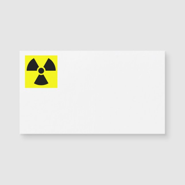 Tarjetas de visita de Rótulo de radiación (Anverso)