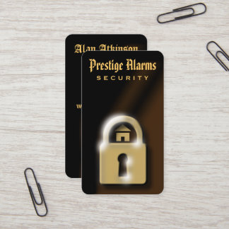 Tarjetas de visita de seguridad