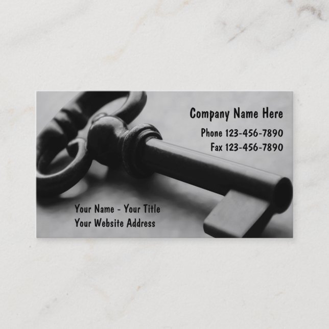 Tarjetas de visita de seguridad (Anverso)