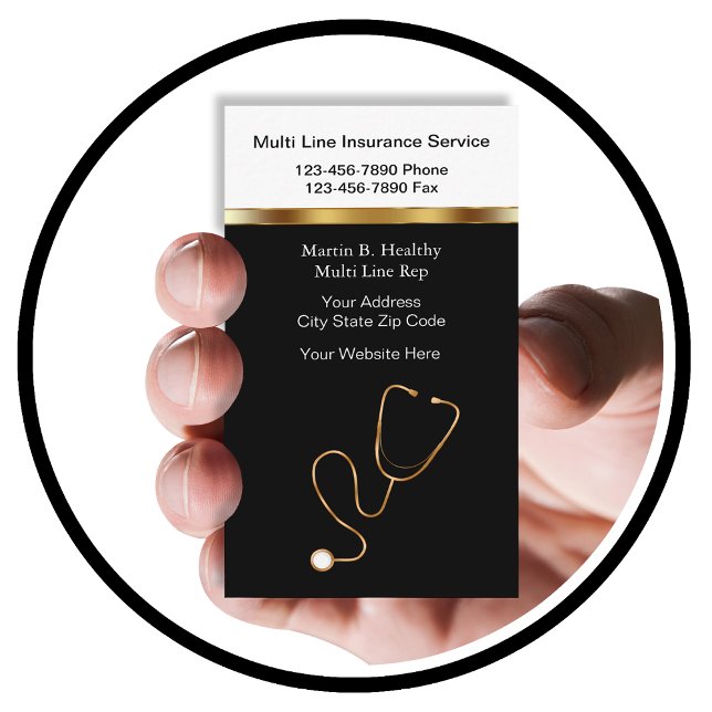 Tarjetas de visita de seguro médico (Subido por el creador)