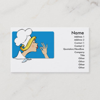 Tarjetas de visita de señora Chef