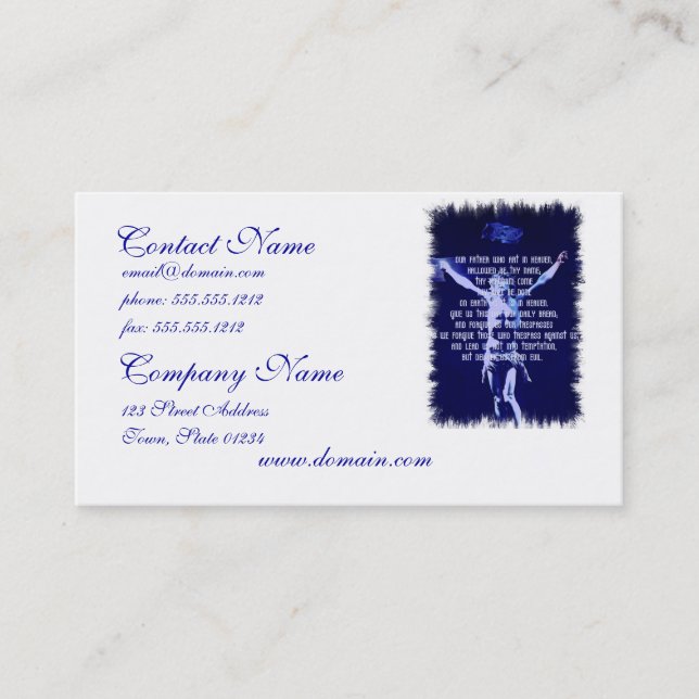 Tarjetas de visita de señores Prayer (Anverso)