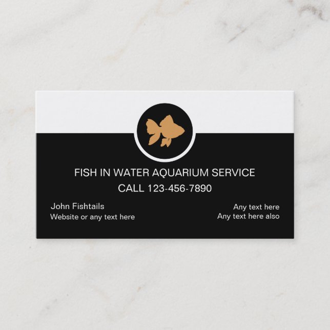 Tarjetas de visita de servicio Aquarium (Anverso)